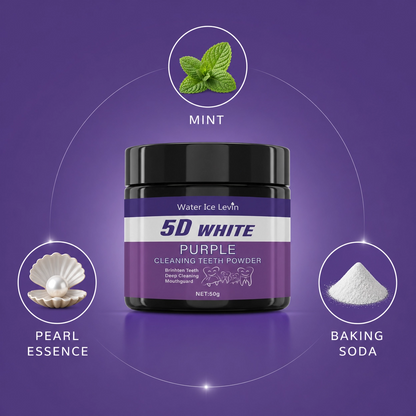 Purple Tooth Glow: 5-Day Whitening & Deep Cleaning Powder