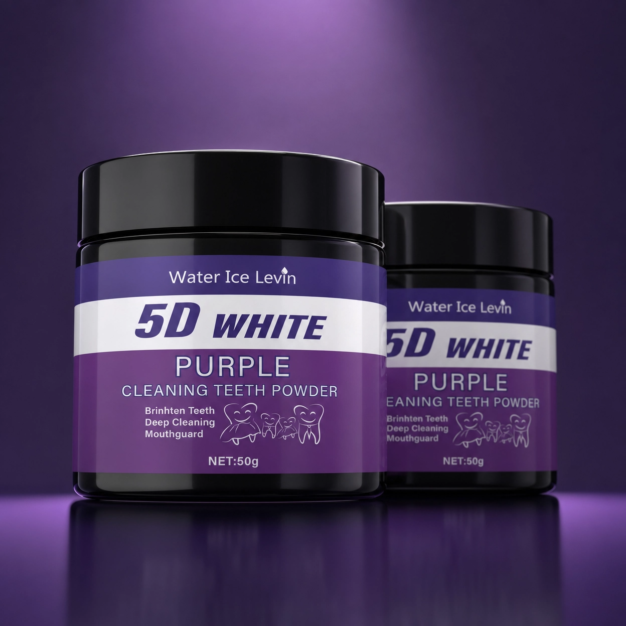 Purple Tooth Glow: 5-Day Whitening & Deep Cleaning Powder